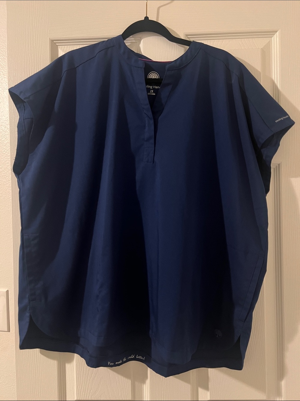 Healing Hands Purple Label Scrub Set 2X Petite Tori Pants Journey Top -Wore Once
